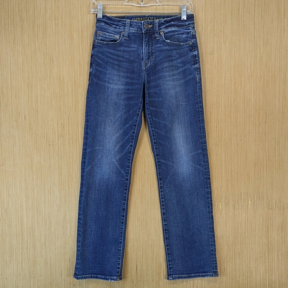 American Eagle Mens Original Boot Extreme Flex Jeans Dark Wash 26x30 Blue